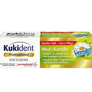 Kukident Extra Strong Denture Adhesive Cream with Camomile Extract 1.41 Oz