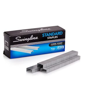 swingline staples, standard, 1/4 inches length, 210/strip, 5000/box, 1 box – note: packaging may vary (35108)