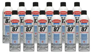 sprayway sw087-12pk fast tack 87 general purpose mist adhesive, 13 oz, pack of 12