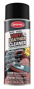sprayway vinyl & leather cleaner, 15 oz. can, 1 count