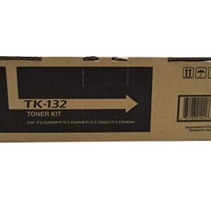 Kyocera TK-132 1T02HS0US0 FS-1300D FS-1350DN FS-1028MFP FS-1128MFP Laser Toner Cartridge (Black) in Retail Packaging