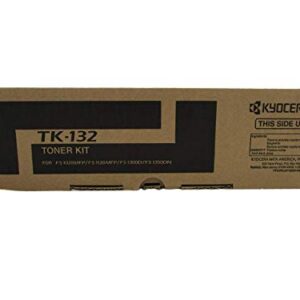 Kyocera TK-132 1T02HS0US0 FS-1300D FS-1350DN FS-1028MFP FS-1128MFP Laser Toner Cartridge (Black) in Retail Packaging