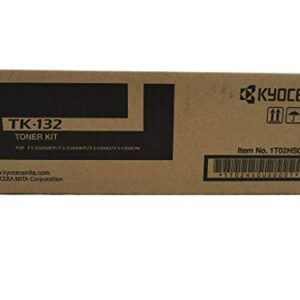 Kyocera TK-132 1T02HS0US0 FS-1300D FS-1350DN FS-1028MFP FS-1128MFP Laser Toner Cartridge (Black) in Retail Packaging