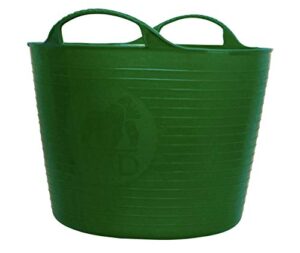 red gorilla small flexible plastic tub, toy storage, laundry, gardening & more, 14 liter/3.7 gallons, green