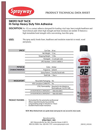 Spray Adhesive, Hi-Temp, Heavy Duty, 13 oz