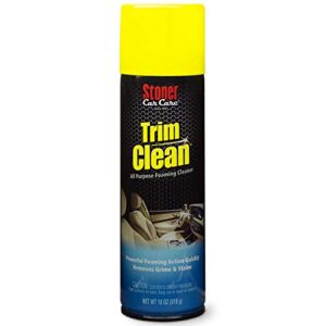 stoner car care 91134 18-ounce trim cleaner fast acting foaming cleaner quickly removes grime and stains to restore automotive interiors, pack of 1