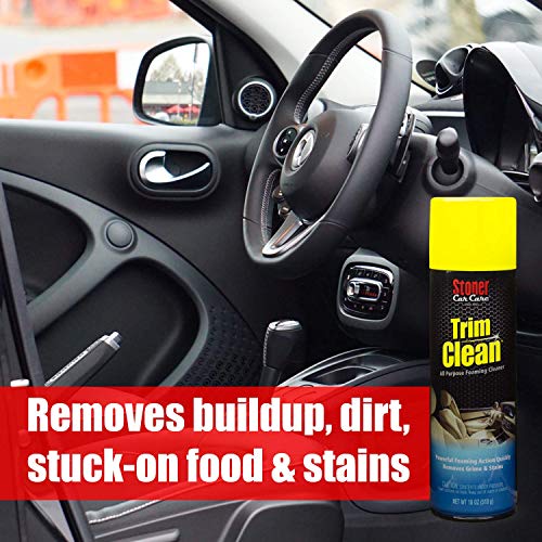 Stoner Car Care 91134 18-Ounce Trim Cleaner Fast Acting Foaming Cleaner Quickly Removes Grime and Stains To Restore Automotive Interiors, Pack of 1