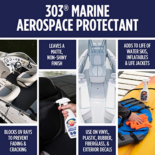 303 Marine Aerospace Protectant - Provides Superior UV Protection, Repels Dust, Dirt, and Staining, Dries To A Matte Finish, Restores & Maintains, 16oz (30340CSR) Packaging May Vary