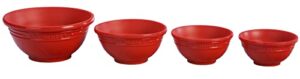 le creuset silicone prep bowls, set of 4 – 1/4c, 1/3c, 1/2c & 1 cup, cerise