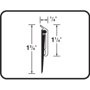 M-D Building Products 68247 1-1/4-Inch EPDM 36-Inch DB006 Commercial Grade Door Sweep, Mill, Silver