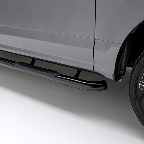 ARIES 204017 3-Inch Round Black Steel Nerf Bars, No-Drill, Select Chevrolet Silverado, GMC Sierra 1500, 2500, 3500 HD