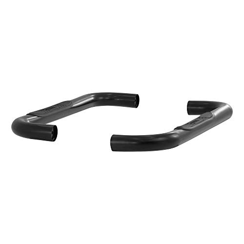 ARIES 204017 3-Inch Round Black Steel Nerf Bars, No-Drill, Select Chevrolet Silverado, GMC Sierra 1500, 2500, 3500 HD