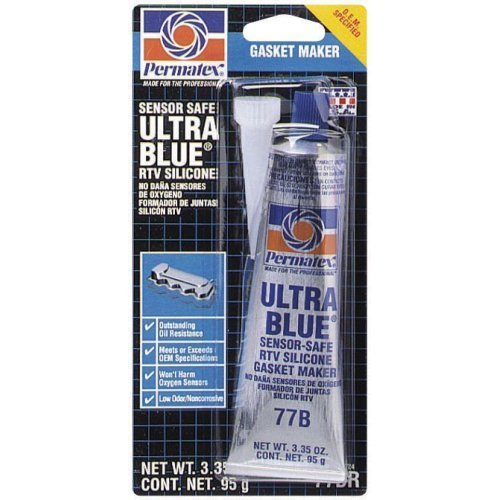 Permatex 81724 Ultra Blue Multipurpose RTV Silicone Gasket Maker - 3.35 oz Tube (77B) (1)