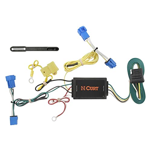 CURT 56044 Vehicle-Side Custom 4-Pin Trailer Wiring Harness, Fits Select Cadillac CTS Sedan, Coupe , Black