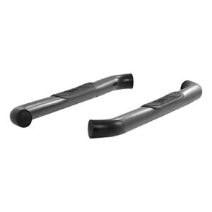 ARIES 35800 3-Inch Round Black Steel Nerf Bars, No-Drill, Select Jeep Wrangler JK