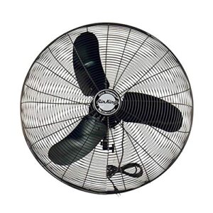 air king 9075 30-inch industrial grade oscillating wall mount fan, 1/3-horsepower, black finish