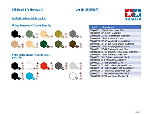 TAMIYA 35127 1/35 Israeli Merkava MBT Tank Plastic Model Kit