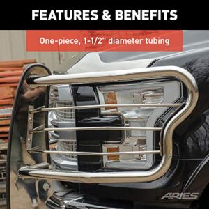 ARIES 2054-2 1-1/2-Inch Polished Stainless Steel Grille Guard, No-Drill, Select Toyota Tacoma