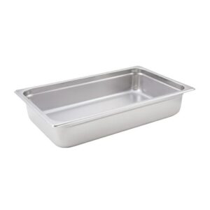 winco spjh-104 stainless steel full-size anti-jamming steam table pan-4″ (22 gauge), 1, silver