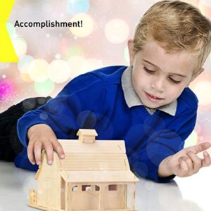 Puzzled 3D Puzzle Farm Barn Set Wood Craft Construction Model Kit, Fun & Educational DIY Wooden Toy Assemble Model Unfinished Crafting Hobby Puzzle to Build and Paint for Decoration 21 Pieces Pack