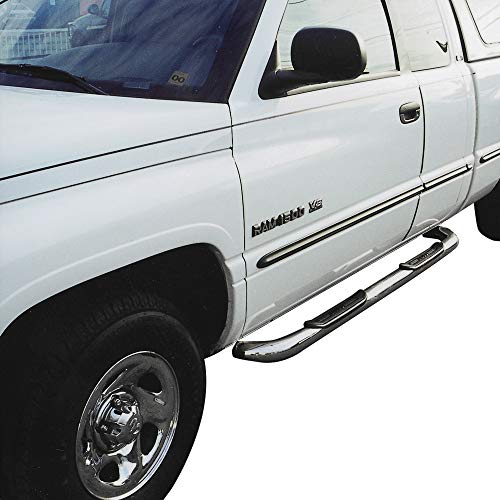 ARIES 205003-2 3-Inch Round Polished Stainless Steel Nerf Bars, No-Drill, Select Dodge Ram 1500