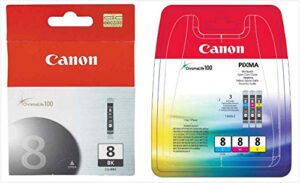 cli8 (cli-8) ink tank, 4/pack, black; cyan; magenta; yellow by canon