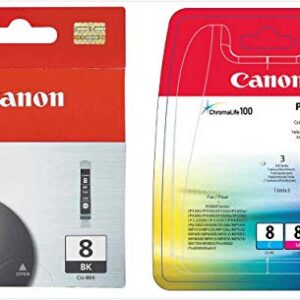 CLI8 (CLI-8) Ink Tank, 4/Pack, Black; Cyan; Magenta; Yellow by Canon