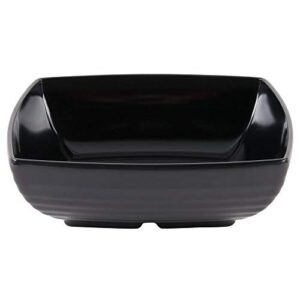 G.E.T. Enterprises Black 2.5 qt. Square Bowl, Break Resistant Dishwasher Safe Melamine Plastic, Milano Collection ML-67-BK (Pack of 1)