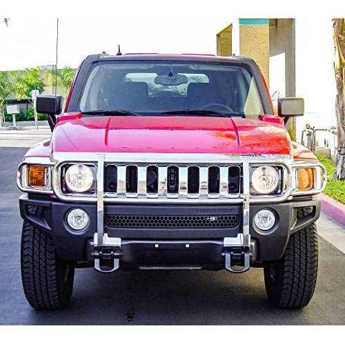 ARIES 4077-2 Polished Stainless Steel Grille Guard, No-Drill, Select Hummer H3, H3T