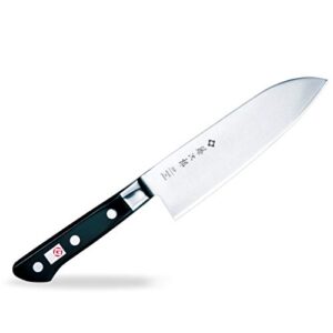 tojiro fujiro dp cobalt alloy steel split with base santoku all-purpose knife, 刃渡り:170mm, black (black 19-3911tcx)