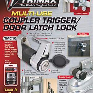 Trimax 2- T3'S - 5/8" Reciever & (1) Tmc10 Span Coupler Lock, with Flat Keys TMC3310, Clam Packaging