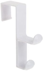idesign over the door, organizer hook for coats, hats, robes, towels – double hook, white
