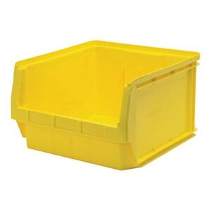 quantum storage qms543yl magnum heavy duty plastic storage bin, 19-3/4″ x 18-3/8″ x 11-7/8″, yellow