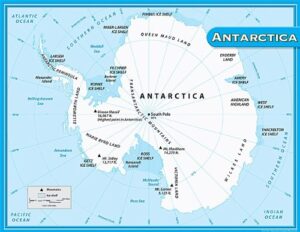teacher created resources antarctica map chart, multi color (7651)