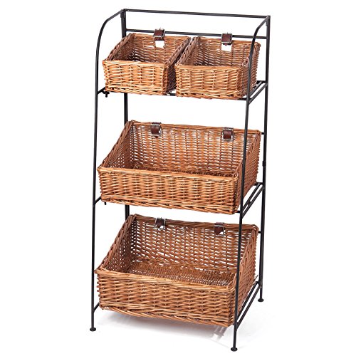 Skalny Willow Iron 3-Tier Four Bin Display Organizer