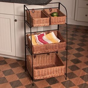 Skalny Willow Iron 3-Tier Four Bin Display Organizer