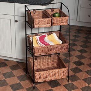 Skalny Willow Iron 3-Tier Four Bin Display Organizer