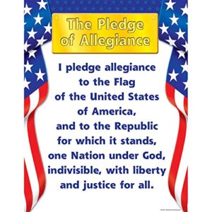 teacher created resources pledge of allegiance chart, multi color (7631)