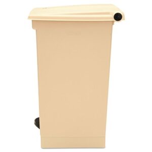 Rubbermaid Commercial Step Waste Container, 17.1" x 15.8" x 16.3", Beige