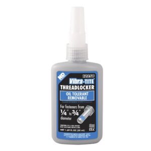 vibra-tite – 12250 122 oil tolerant removable anaerobic threadlocker, 50 ml bottle, blue