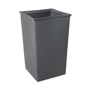 rubbermaid commercial rigid trash can liner, square, 35-1/2 gallon, gray, fg356700gray