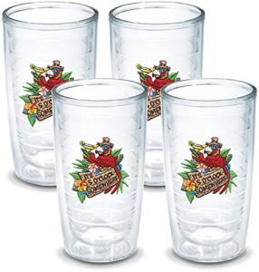 tervis tumbler margaritaville it’s 5’clock somewhere 16-ounce double wall insulated tumbler, set of 4 –
