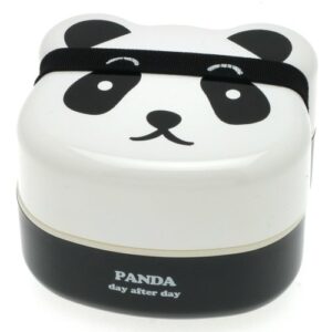 kotobuki 2-tiered bento box, panda face
