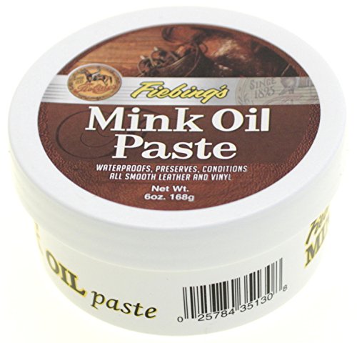 Fiebing's Mink Oil Paste, 6 Oz. - Softens, Preserves and Waterproofs Smooth Leather and Vinyl,One Size