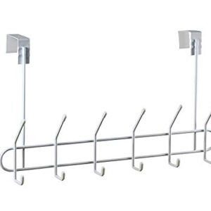 Spectrum Diversified Over the Door Coat Rack, 6-Hook, White