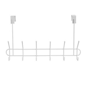 Spectrum Diversified Over the Door Coat Rack, 6-Hook, White