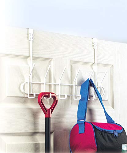 Spectrum Diversified Over the Door Coat Rack, 6-Hook, White