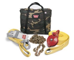 warn 29460 heavy duty winch rigging accessory kit with camouflage storage bag