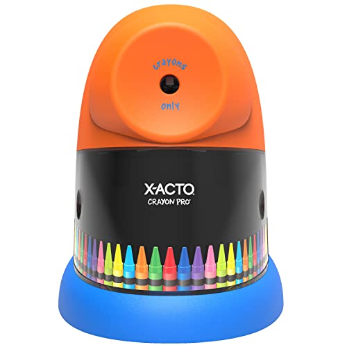 X-ACTO Crayon Pro Electric Crayon Sharpener, Electric Sharpener with SafeStart Automatic Motor, Great for Home or Schools