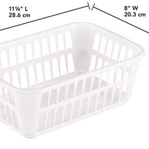 STERILITE Medium Plastic Basket, White, 1-Pack